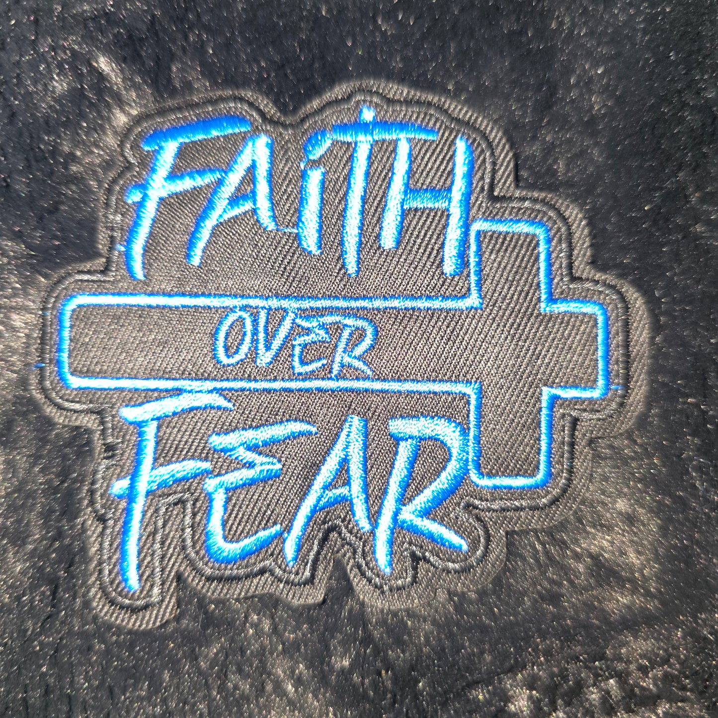 Small Patch - Faith Over Fear blue