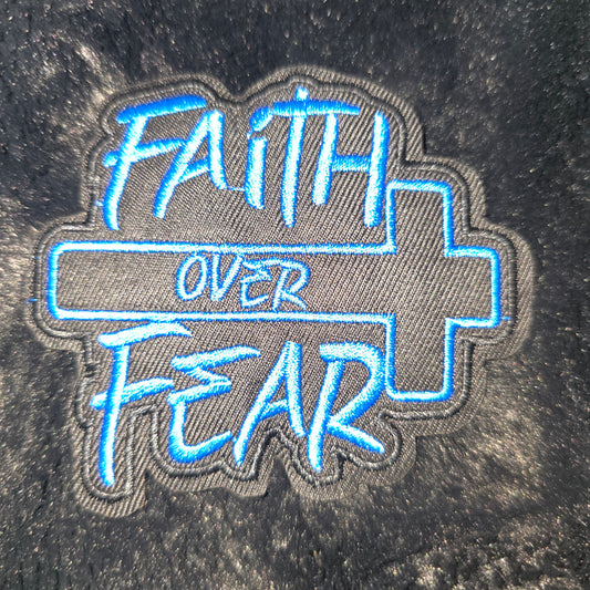 Small Patch - Faith Over Fear blue